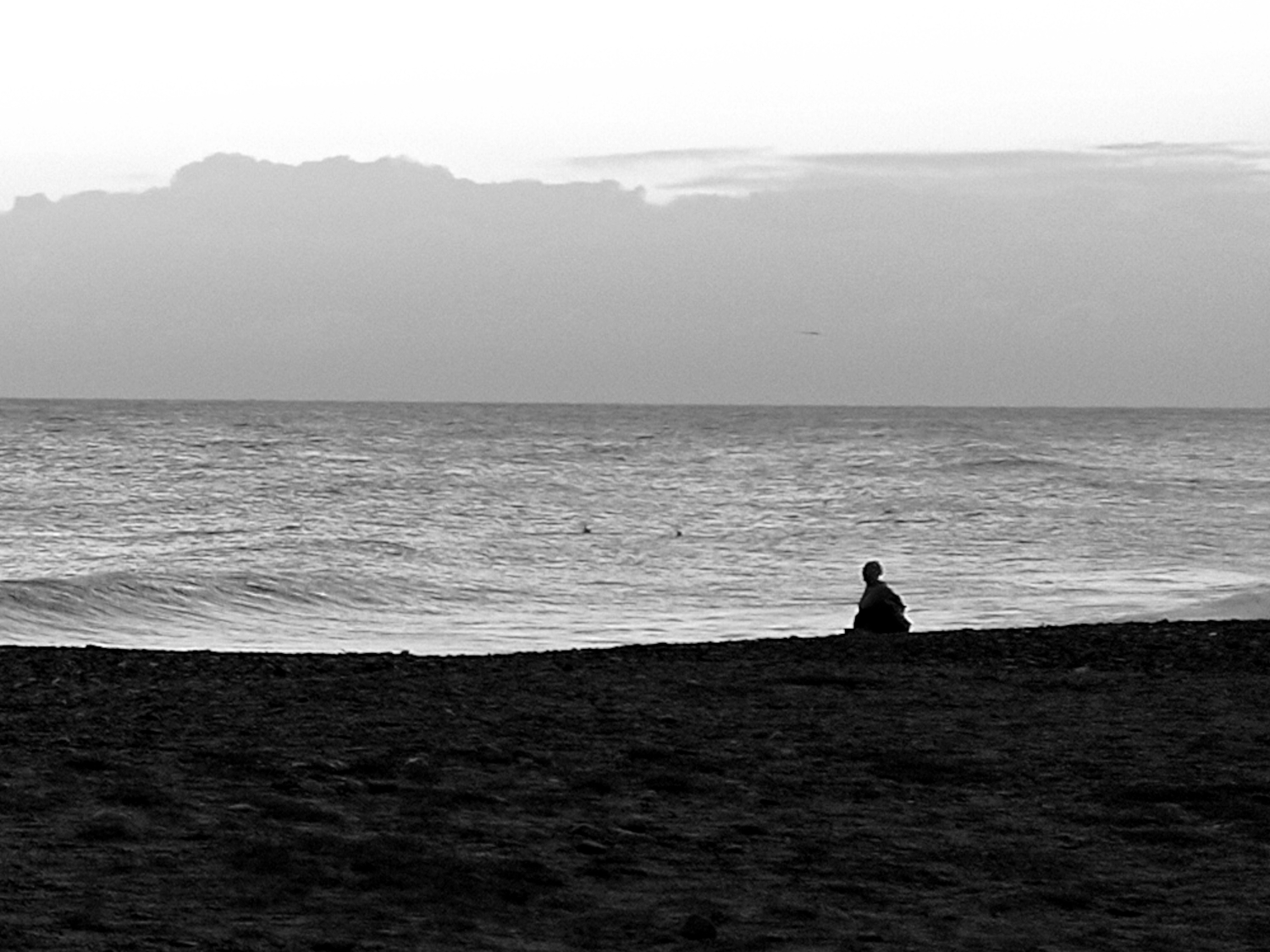 A man on Bray beach